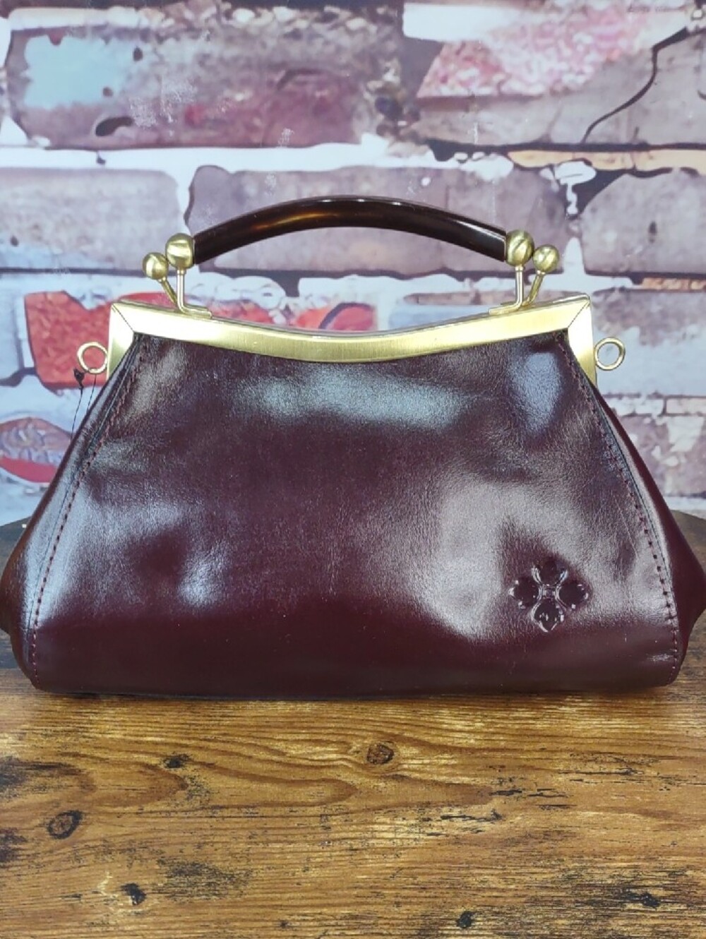 Patricia Nash "Kelmscott" Burgundy Embroidered Velvet Frame Bag - Picture 4 of 11